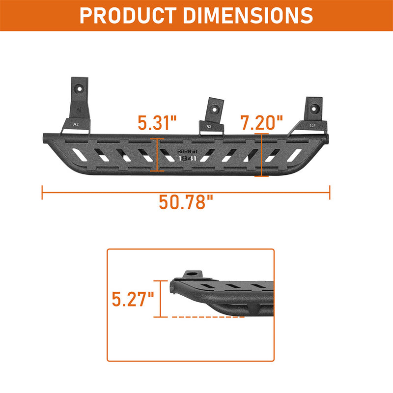 Load image into Gallery viewer, Hooke Road Tubular Side Steps for 1997-2006 Jeep Wrangler TJ, Excluding Unlimited b1037 6