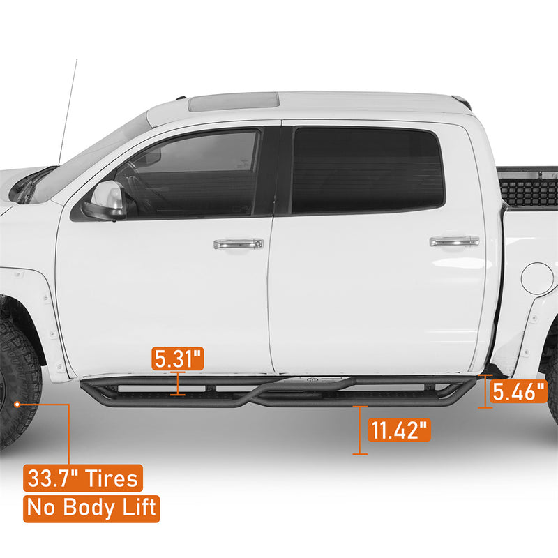 Load image into Gallery viewer, Hooke Road Two-Stair Nerf Side Step for Tundra 2007-2021 Toyota Tundra CrewMax b5025 5