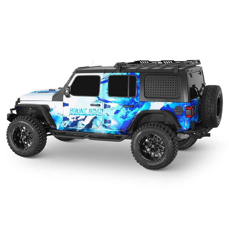 Load image into Gallery viewer, Two-Stair Nerf Side Steps for 2018-2026 Jeep Wrangler JL 4-Door Hooke Road b3101 3