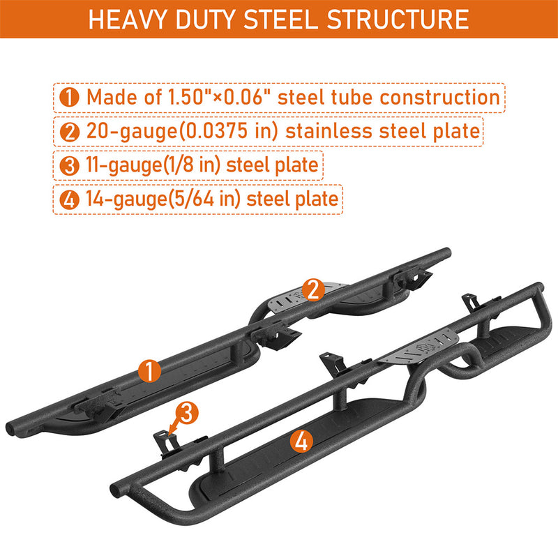 Load image into Gallery viewer, Two-Stair Side Step with Non-slip Pads for Jeep Wrangler JL 4-Door Hooke Road b3111s 8