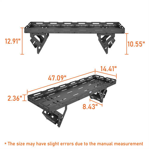 Load image into Gallery viewer, Hooke Road Universal Spare Tire Utility Basket Fits for 30" to 40" Tire for Jeep Wrangler JK JL TJ YJ CJ & Ford Bronco b1031s 22