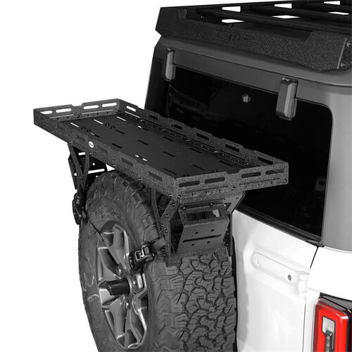Load image into Gallery viewer, Hooke Road Universal Spare Tire Utility Basket Fits for 30" to 40" Tire for Jeep Wrangler JK JL TJ YJ CJ & Ford Bronco b1031s 5