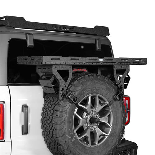 Load image into Gallery viewer, Hooke Road Universal Spare Tire Utility Basket Fits for 30" to 40" Tire for Jeep Wrangler JK JL TJ YJ CJ & Ford Bronco b1031s 7