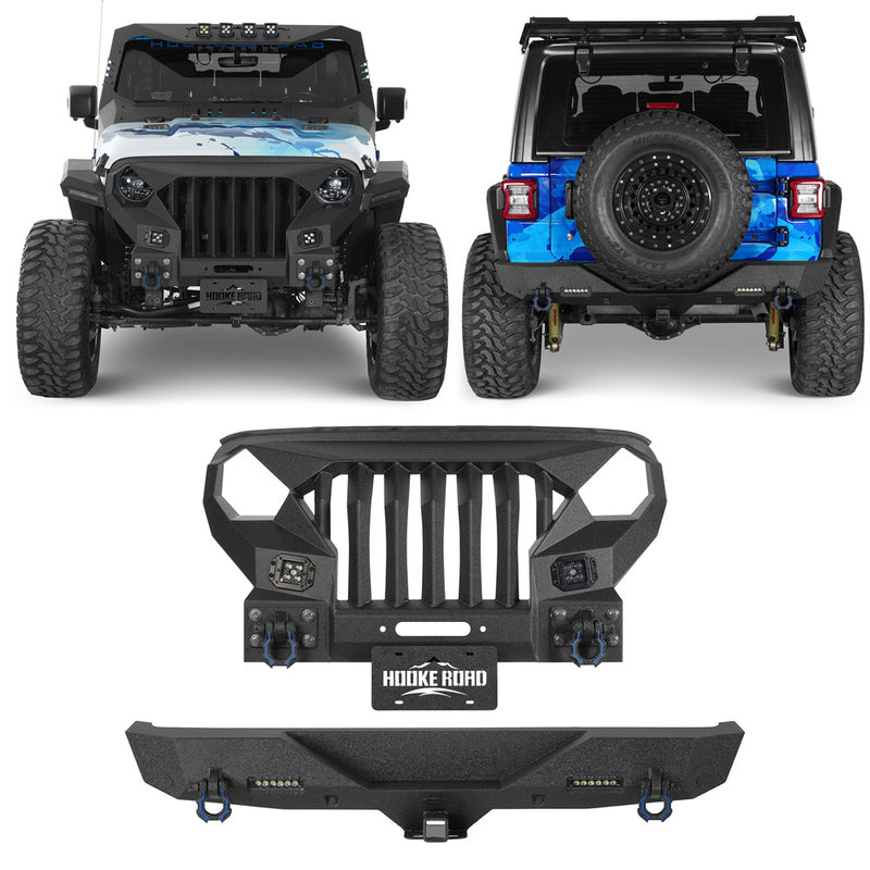 Load image into Gallery viewer, Mad Max Grill Front Bumper & Rear Bumper(18-26 Jeep Wrangler JL) - Hooke Road