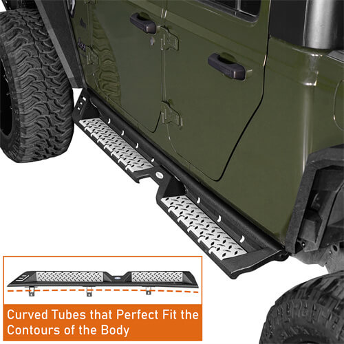 Load image into Gallery viewer, Jeep Gladiator Side Steps Wheel To Wheel Running Boards Pickup Truck Parts - Hooke Road b7017 12
