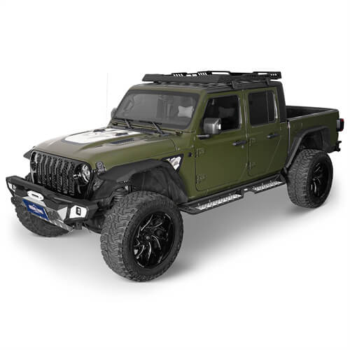 Load image into Gallery viewer, Jeep Gladiator Side Steps Wheel To Wheel Running Boards Pickup Truck Parts - Hooke Road b7017 4