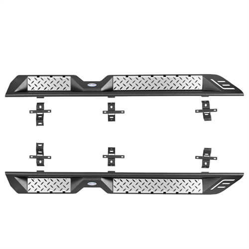 Load image into Gallery viewer, 2021 2022 2023 Ford Bronco Wheel To Wheel Running Boards Side Steps 4x4 Truck Parts For 4-Door - Hooke Road b8928 17