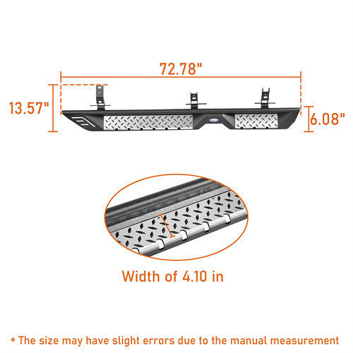 Load image into Gallery viewer, 2021 2022 2023 Ford Bronco Wheel To Wheel Running Boards Side Steps 4x4 Truck Parts For 4-Door - Hooke Road b8928 21
