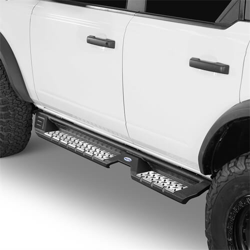 Load image into Gallery viewer, 2021 2022 2023 Ford Bronco Wheel To Wheel Running Boards Side Steps 4x4 Truck Parts For 4-Door - Hooke Road b8928 7