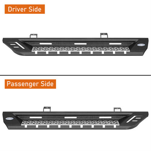 Load image into Gallery viewer, Wheel To Wheel Running Boards 4x4 Jeep Parts For 2018-2023 Jeep Wrangler JL 2-Door - Hooke Road b3051 18