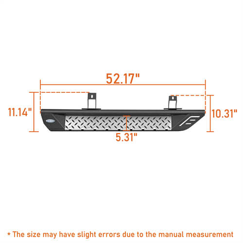 Load image into Gallery viewer, Wheel To Wheel Running Boards 4x4 Jeep Parts For 2018-2023 Jeep Wrangler JL 2-Door - Hooke Road b3051 22