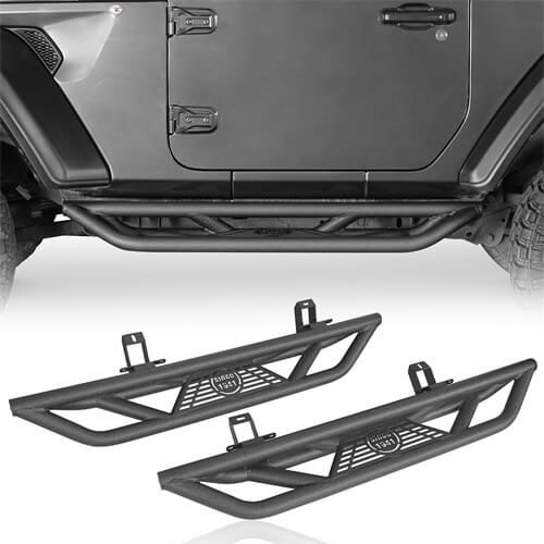 Load image into Gallery viewer, 18-23 Jeep Wrangler JL Wheel To Wheel Running Boards 4x4 Jeep Parts For 2-Door - Hooke Road b3050 3