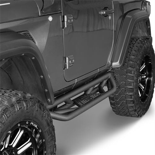 Load image into Gallery viewer, 18-23 Jeep Wrangler JL Wheel To Wheel Running Boards 4x4 Jeep Parts For 2-Door - Hooke Road b3050 7