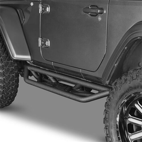 Load image into Gallery viewer, 18-23 Jeep Wrangler JL Wheel To Wheel Running Boards 4x4 Jeep Parts For 2-Door - Hooke Road b3050 9