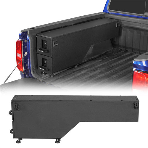 Hooke Road Wheel Well Storage Drawer System Truck Side Box for 2015-2022 Chevy Colorado GMC Canyon  5'2