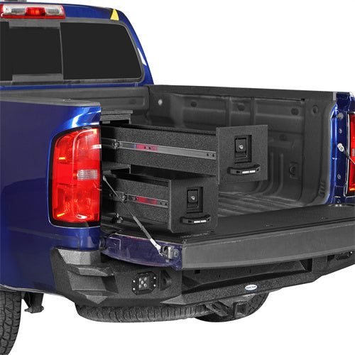 Hooke Road Wheel Well Storage Drawer System Truck Side Box for 2015-2022 Chevy Colorado GMC Canyon  5'2
