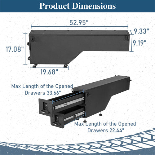 Load image into Gallery viewer, Hooke Road Wheel Well Storage Drawer System Truck Side Box for 2015-2022 Chevy Colorado GMC Canyon  5'2" Bed b9105s 5
