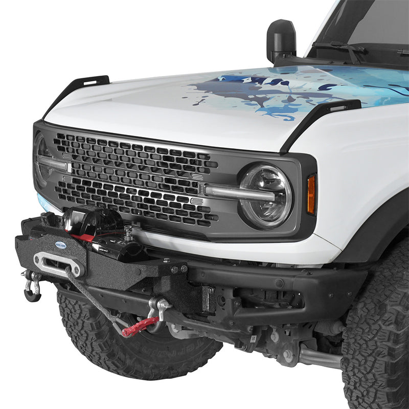 Load image into Gallery viewer, Winch Plate Mount for 2021-2026 Ford Bronco Steel Modular Bumper Hooke Road b8958s 2