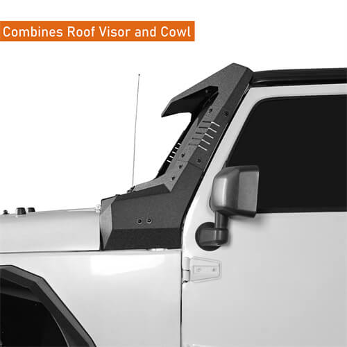 Load image into Gallery viewer, Jeep Wrangler JK Madmax Windshield Frame Cover Visor/Cowl 4x4 Jeep Parts - Hooke Road b2090s 12