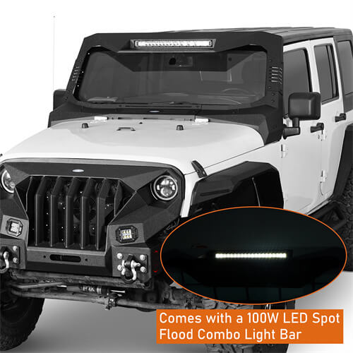 Load image into Gallery viewer, Jeep Wrangler JK Madmax Windshield Frame Cover Visor/Cowl 4x4 Jeep Parts - Hooke Road b2090s 13