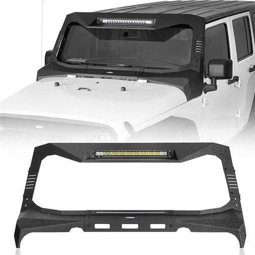 Load image into Gallery viewer, Jeep Wrangler JK Madmax Windshield Frame Cover Visor/Cowl 4x4 Jeep Parts - Hooke Road b2090s 2