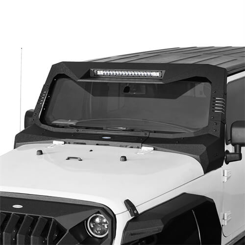 Load image into Gallery viewer, Jeep Wrangler JK Madmax Windshield Frame Cover Visor/Cowl 4x4 Jeep Parts - Hooke Road b2090s 6