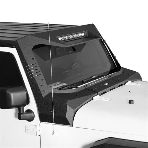 Load image into Gallery viewer, Jeep Wrangler JK Madmax Windshield Frame Cover Visor/Cowl 4x4 Jeep Parts - Hooke Road b2090s 7
