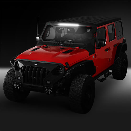 Load image into Gallery viewer, Jeep Wrangler JL & Gladiator JT Madmax Windshield Frame Cover Visor/Cowl 4x4 Jeep Parts - Hooke Road b3058s 9