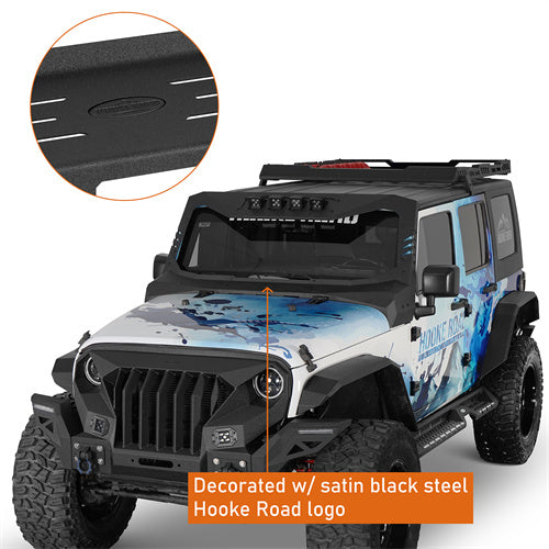 Load image into Gallery viewer, Mad Max Front Bumper & Windshield Frame Cover(07-18 Jeep Wrangler JK) - Hooke Road