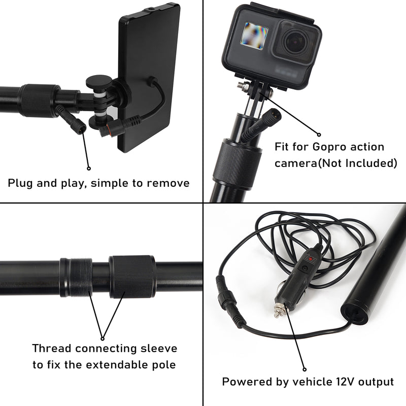 Load image into Gallery viewer, Hooke Road Outdoor LED Light Height Adjustable Camping Lamp with Pole System