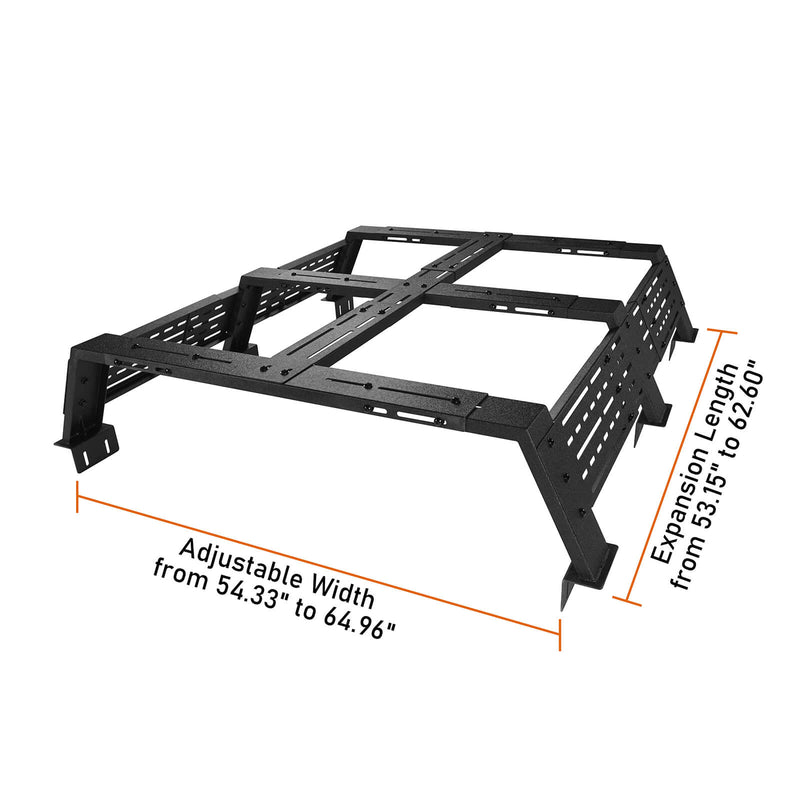 Load image into Gallery viewer, 12.2" High Overland Bed Rack Fits Toyota Tacoma & Tundra - Hooke Road b9907s 18