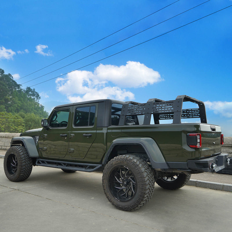 Load image into Gallery viewer, Hooke Road 18.8" High Overland Bed Rack Compatible with Jeep Gladiator JT w/ Factory Bed Rails 20-23 Toyota Tacoma(5' Bed) 05-23 BXG.9901-S 5