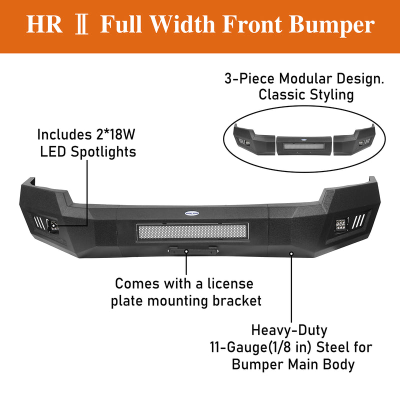 Load image into Gallery viewer, 2003-2005 Dodge Ram 2500 3500 HR Ⅱ Steel Front Bumper Replacement - Hooke Road