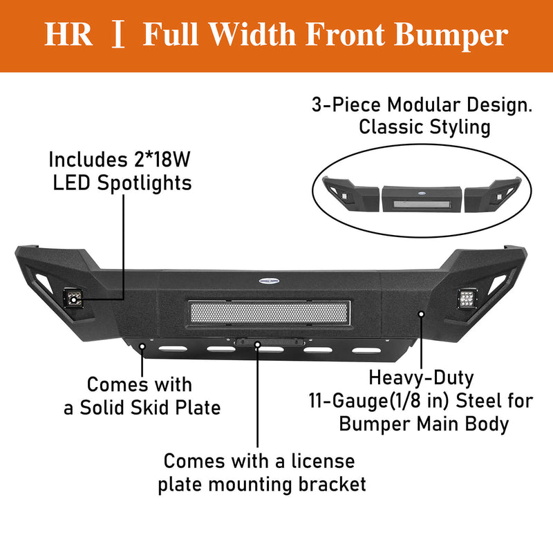 Load image into Gallery viewer, 2003-2005 Dodge Ram 2500 Front Bumper w/Skid Plate Replacement BXG.6461 8