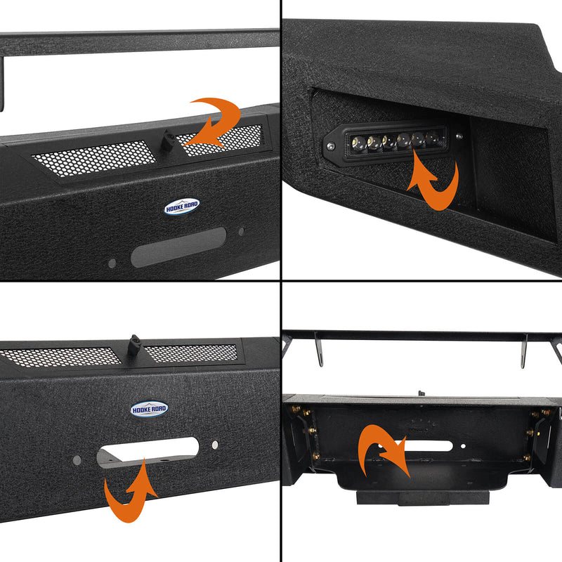 Load image into Gallery viewer, 2005-2007 Ford F-250 Discovery Ⅰ Offroad Front Bumper w/ Winch Plate BXG.8502 8