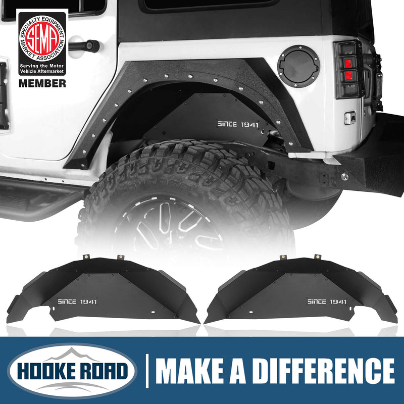 Load image into Gallery viewer, 2007-2018 Jeep Wrangler JK “SINCE 1941” Rear Wheel Well Liners BXG.2068-S 1