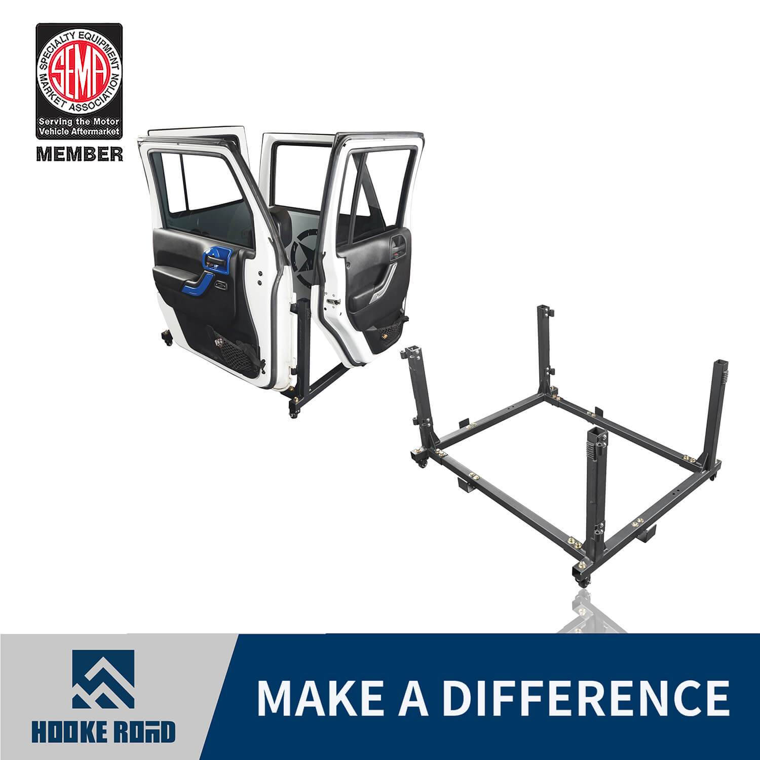 Jeep wrangler sales door rack pvc