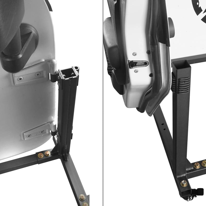Load image into Gallery viewer, Hooke Road Opar 4 Door Rock Crawler Door Storage Movable Cart Door Holder Sliding Rack for 2007-2018 Jeep Wrangler JK JKU u-Box 6
