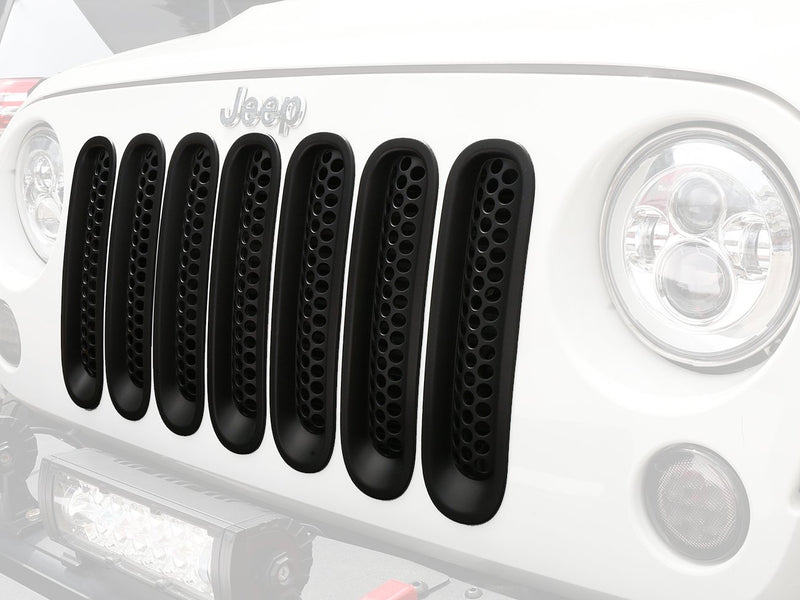 Load image into Gallery viewer, Hooke Road Opar Matte Black Clip-in Front Grille Mesh Inserts for 2007-2015 Jeep u-Box 6