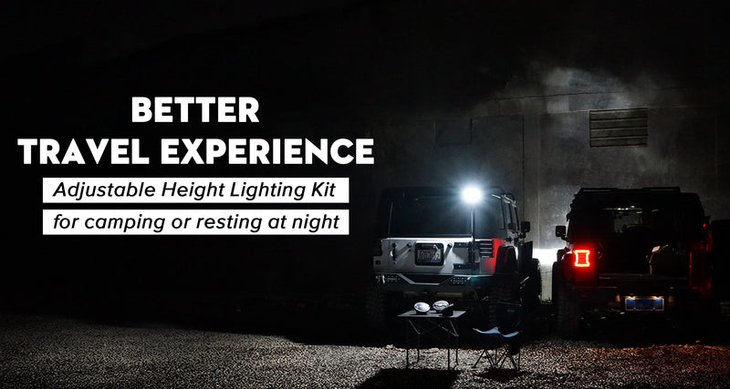 Load image into Gallery viewer, Hooke Road Outdoor LED Light Height Adjustable Camping Lamp with Pole System
