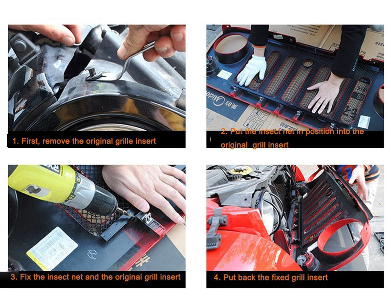 Load image into Gallery viewer, Hooke Road Jeep Grille Insert Front US American Flag Jeep Grille Insert Old Glory Grille Insert for Jeep Wrangler JK & JKU 2007-2018 MMR161 u-Box Offroad 9