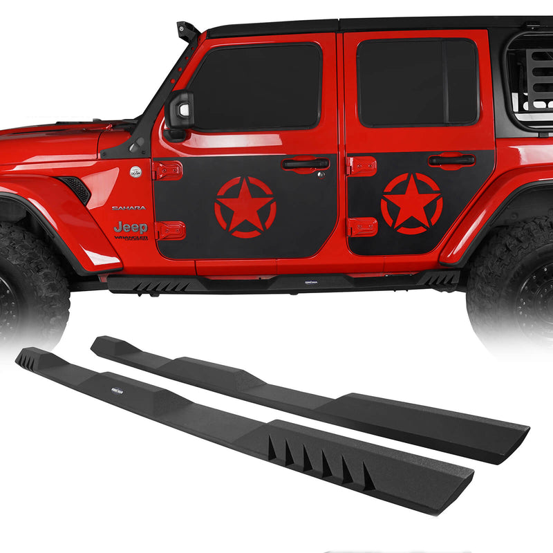 Load image into Gallery viewer, Hooke Road Reaper Side Steps Rock Sliders Running Boards(18-24 Jeep Wrangler JL 4-Door)