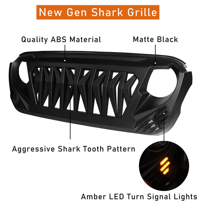 Load image into Gallery viewer, Hooke Road Jeep Wrangler Grille Replacement for Wrangler 2018-2021 JL and 2020-2021 Gladiator JT Jeep Wrangler Grill 2021 - Hooke Road-15
