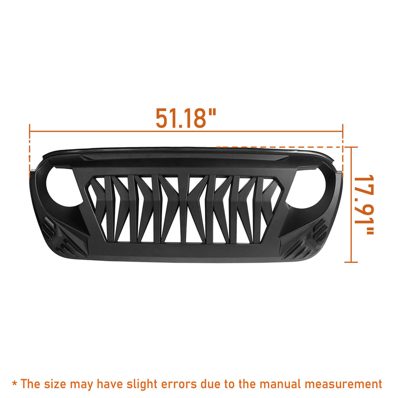 Load image into Gallery viewer, Hooke Road Jeep Wrangler Grille Replacement for Wrangler 2018-2021 JL and 2020-2021 Gladiator JT Jeep Wrangler Grill 2021 - Hooke Road-16