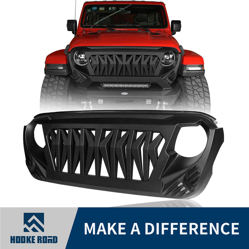 Load image into Gallery viewer, Hooke Road Jeep Wrangler Grille Replacement for Wrangler 2018-2021 JL and 2020-2021 Gladiator JT Jeep Wrangler Grill 2021 - Hooke Road-1