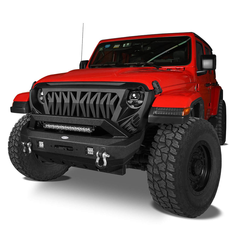 Load image into Gallery viewer, Hooke Road Jeep Wrangler Grille Replacement for Wrangler 2018-2021 JL and 2020-2021 Gladiator JT Jeep Wrangler Grill 2021 - Hooke Road-5