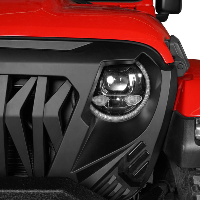 Load image into Gallery viewer, Hooke Road Jeep Wrangler Grille Replacement for Wrangler 2018-2021 JL and 2020-2021 Gladiator JT Jeep Wrangler Grill 2021 - Hooke Road-8