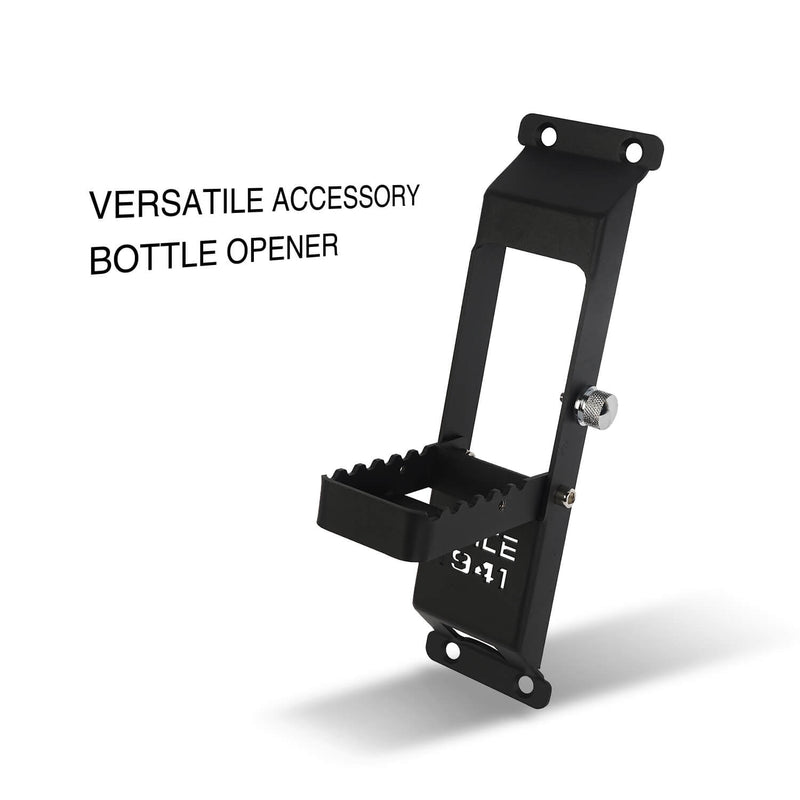 Load image into Gallery viewer, Hooke Road Opar Matte Black Metal Folding Door Hinge Steps w/ InchSince 1941 Inch for 2007-2018 Jeep Wrangler JK u-Box 6