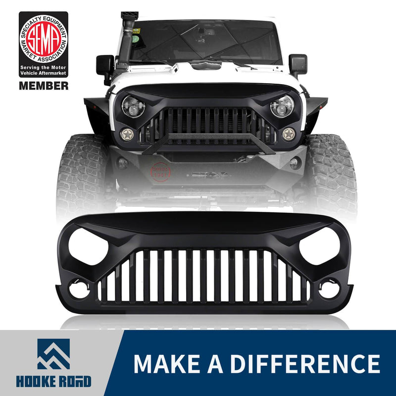 Load image into Gallery viewer, Hooke Road Front Gladiator Vader Grill(07-18 Jeep Wrangler JK JKU)