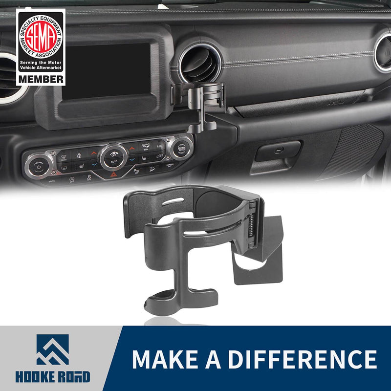 Load image into Gallery viewer, Hooke Road Drink Cup Holder Phone Mount Bracket for Jeep Wrangler JL 2018-2019 MMR1824 Jeep JK Accessories 1